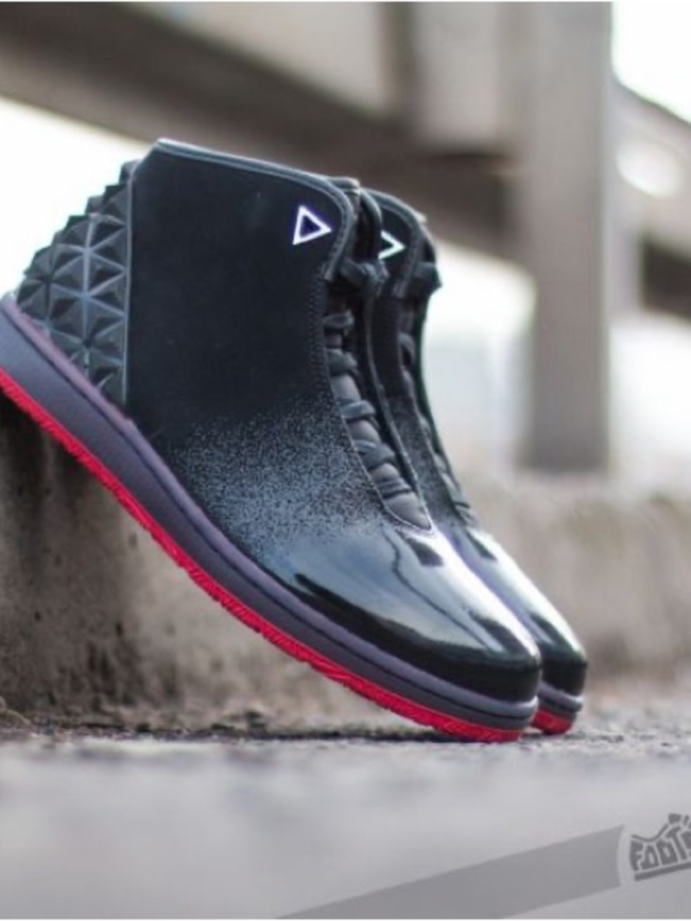 Nike Men's Black Instigator High-Top Sneakers with Red Outsole